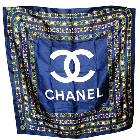 chanel scarf navy blue|Chanel scarf men.